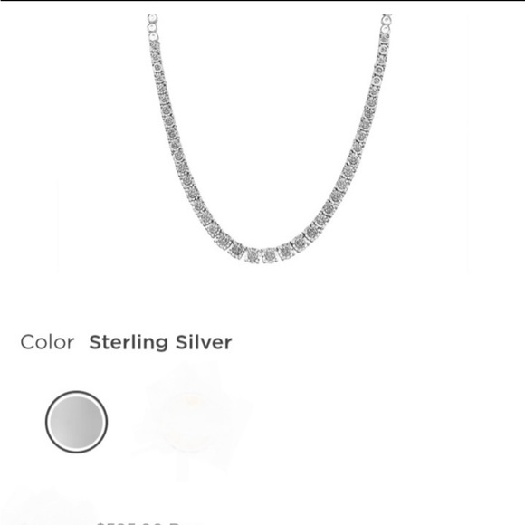 New in box 1/3 Karat 17” Diamond & Silver Necklace - Picture 3 of 6